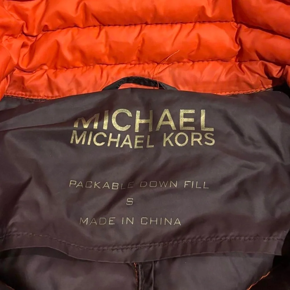Michael Kors Orange Down Puffer Jacket